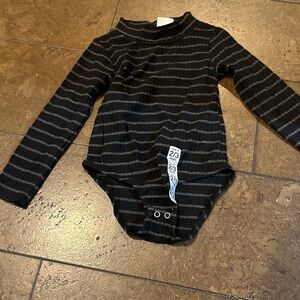 Zara Striped Black and Gray One Piece